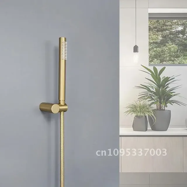 Pommeau de douche à main en or brossé – vue 5