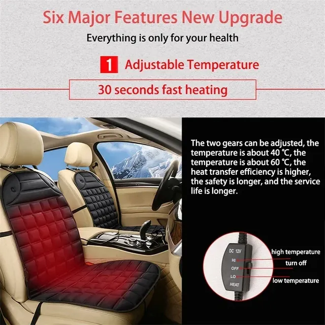 EAFC 12V coussin chauffant de voiture coussin de siège… – vue 6