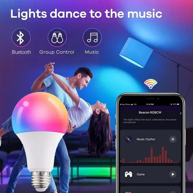 Ampoules intelligentes Wifi/bluetooth E27 – vue 4