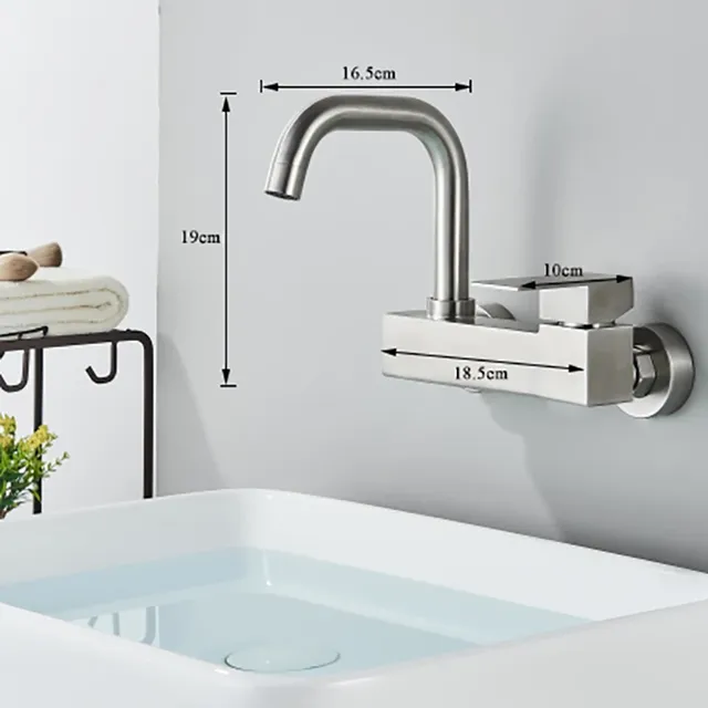 Robinet de lavabo robinet d'évier mural salle de bains… – vue 4