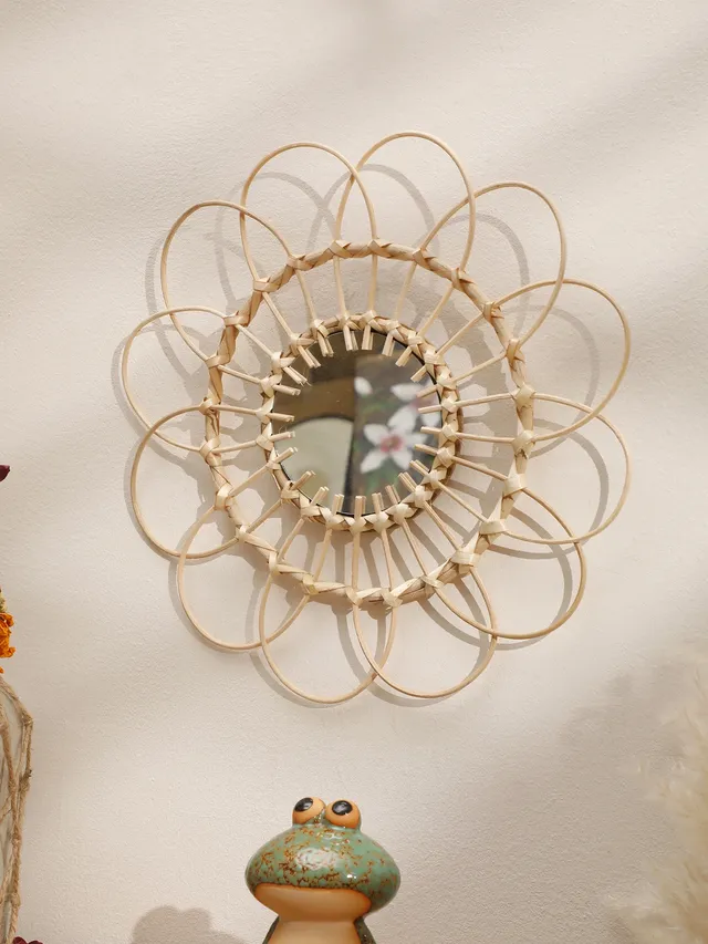 Miroir décoratif mural tissé à la main – vue 6