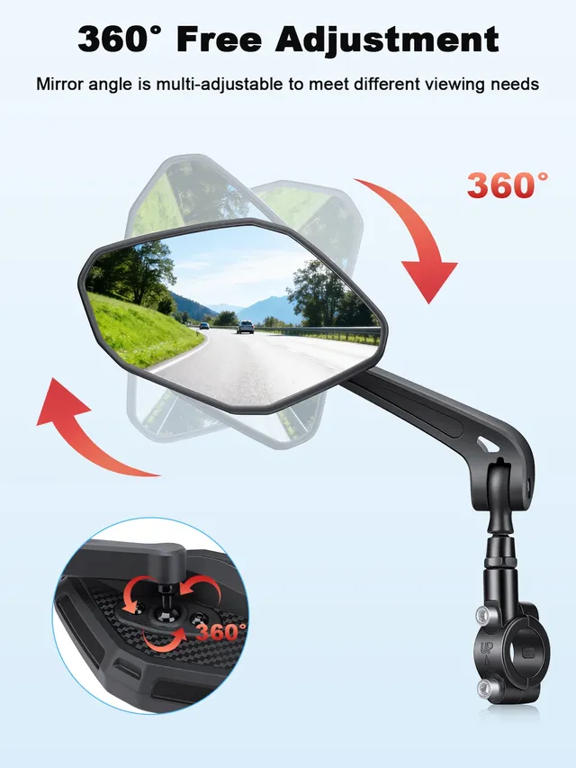 Rétroviseur rotatif guidon universel vélo moto scooter… – vue 2