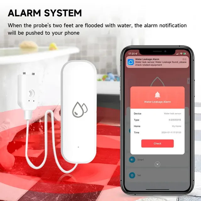 Tuya WiFi/ZigBee capteur d'eau alarme de fuite détecteur… – vue 5