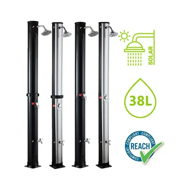 Pour colonne de douche solaire extérieure noire argentée – vue 4