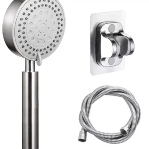 Pommeau de douche en acier inoxydable 304, réglage en 5 étapes, buse de pulvérisation à grand débit, ensemble de robinets de douche à pluie, accessoires de salle de bains Pommeau de douche en acier inoxydable 304, réglage en 5 étapes, buse de pulvérisation à grand débit, ensemble de robinets de douche à pluie, accessoires de salle de bains