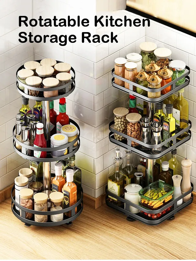 Support de rangement de cuisine rotatif – vue 6