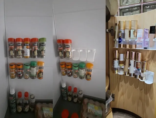 Support de rangement mural pour bouteilles d'épices – vue 3