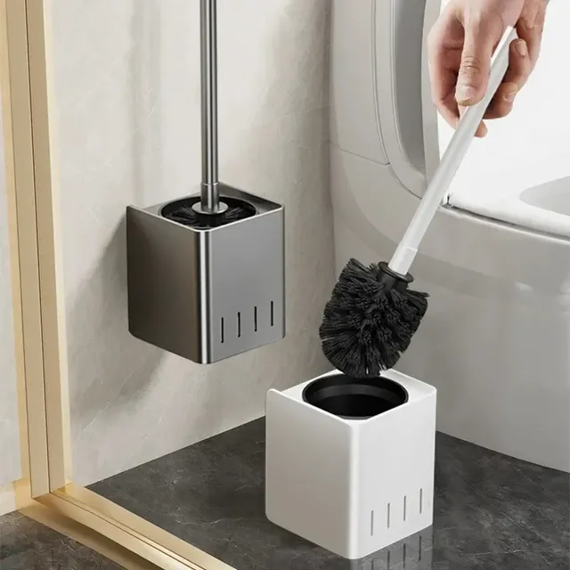 Brosse de nettoyage de toilettes en acier inoxydable – vue 2