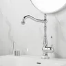 Robinet de lavabo doré de style européen – vue 2
