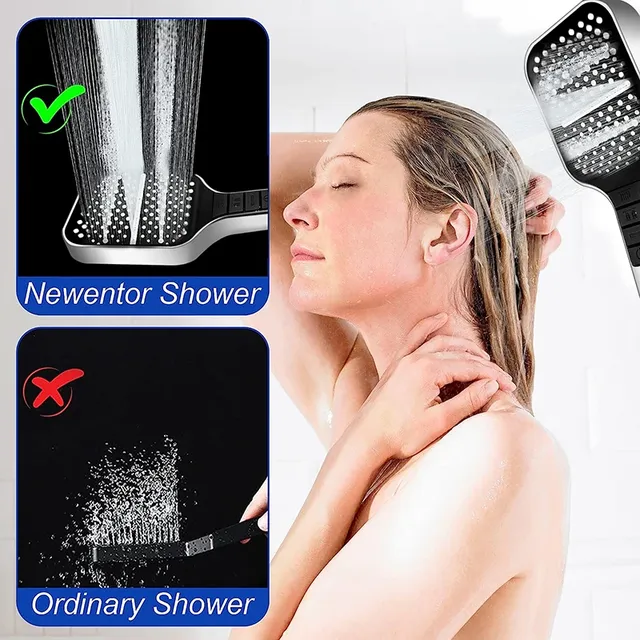 Nouveau SquarBlack pomme de douche réglable 7 modes… – vue 5
