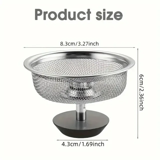 Évier de cuisine filtre en acier inoxydable égout maille… – vue 3