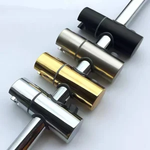 Supports de pommeau de douche de rechange en ABS noir, rail HOShower, support coulissant, support réglable, barre T1, matériau 24 mm Supports de pommeau de douche de rechange en ABS noir, rail HOShower, support coulissant, support réglable, barre T1, matériau 24 mm