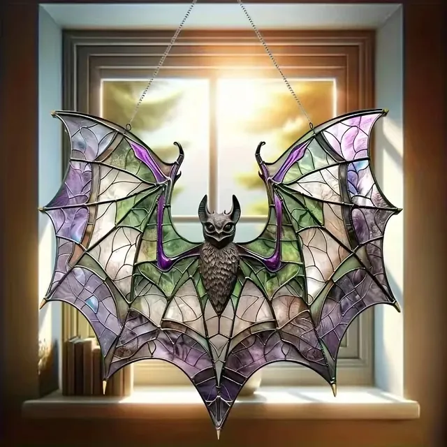 Attrapesoleil chauvesouris vitrail tiffany gothique… – vue 4