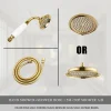 Pommeau de douche mural en laiton de 8 pouces, pomme de robinet de douche à pluie, accessoires de salle de bains, accessoire de robinet à tête dorée pour douche