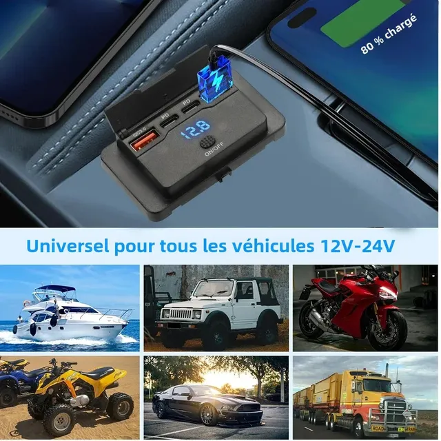 Adaptateur de prise de chargeur de voiture avec… – vue 6