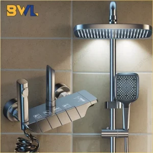 Ensemble de douche numérique avec bouton de Piano, douche thermostatique pour la maison, système de douche à clé de Piano, salle de bain Spa, ensembles de système de douche
