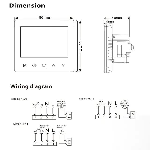 ME81H WiFi Thermostat intelligent LCD régulateur de… – vue 6