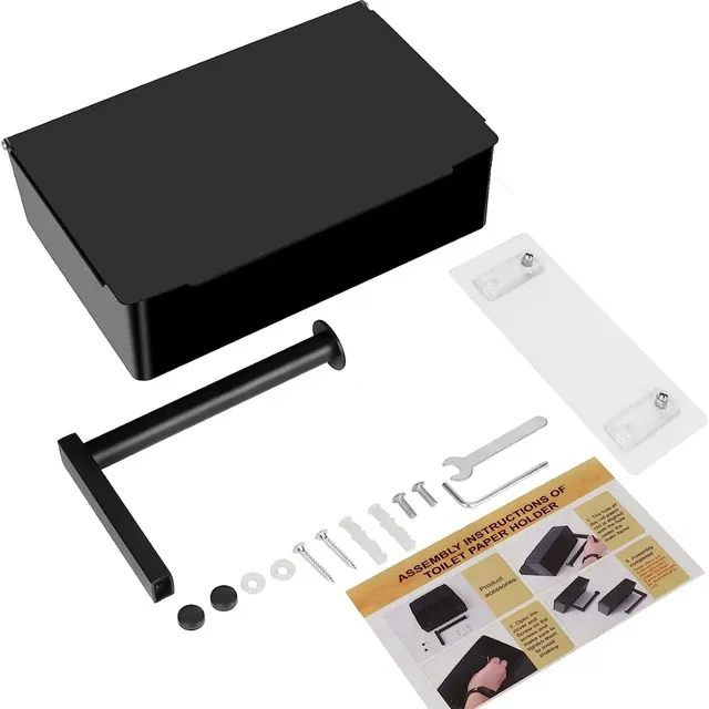 Porte-papier hygiénique avec étagère et rangement – vue 5