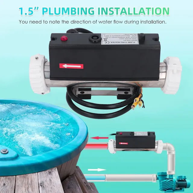 Chauffage piscine électrique thermostat température… – vue 2