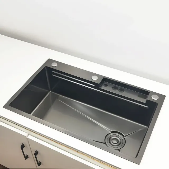 Évier de cuisine cascade LED 304 évier en acier… – vue 6