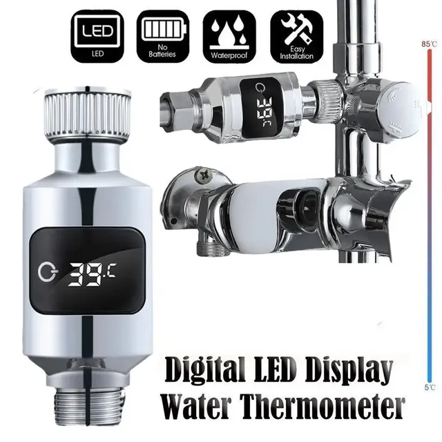 Pommeau de douche avec affichage LED – vue 6
