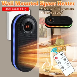 Chauffe-bureau silencieux avec veilleuse, petit chauffe-chambre à chaleur rapide, Protection contre la surchauffe, chauffage de salle de bain domestique pour l&rsquo;hiver et l&rsquo;intérieur