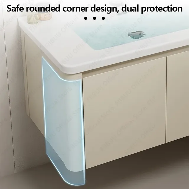 Meuble vasque suspendu trois portes monobloc blanc cuve… – vue 2