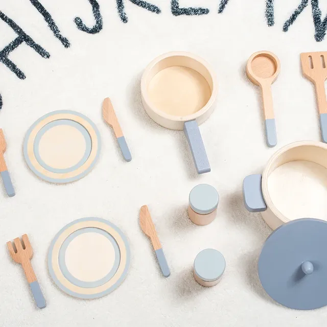 Jouets de cuisine de simulation en bois pour enfants – vue 4