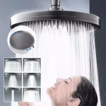 Pommeau de douche à grand panneau de 230mm, 6 modes, superchararge, pomme de douche à pluie haute pression, robinet de douche à pluie supérieure, accessoires de salle de bains