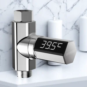 Thermomètre de douche d&rsquo;eau à affichage LED, moniteur de température, accessoires de salle de bains pour maison intelligente