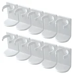 Support de rangement mural pour bouteilles d&rsquo;épices, support d&rsquo;assaisonnement de cuisine, Clip adhésif en plastique, porte d&rsquo;armoire, pot à épices/distributeur de cosmétiques