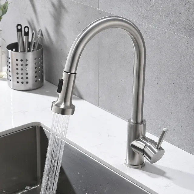 Robinet de cuisine Surface en acier inoxydable – vue 6
