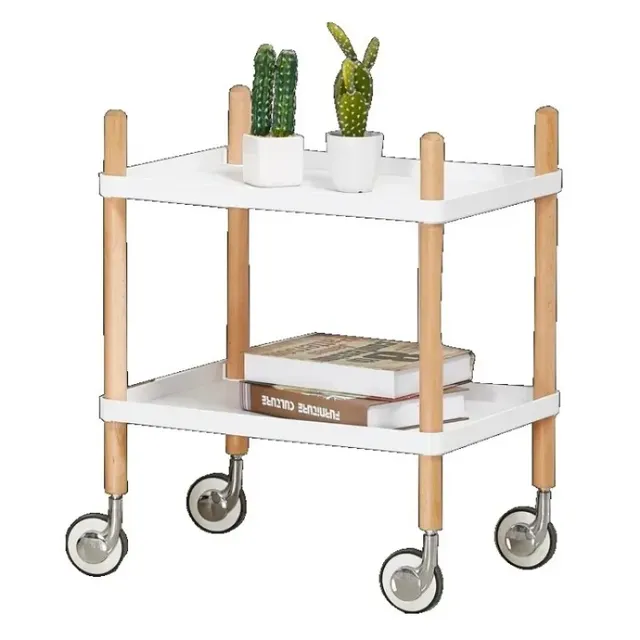 Chariot desserte roulante deux niveaux scandinave… – vue 6