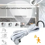 Interrupteur à capteur tactile, interrupteur de balayage manuel 12V-24V, capteur de mouvement IR, balayage d&rsquo;onde manuelle, lumière d&rsquo;armoire intelligente, commande de lampe de garde-robe