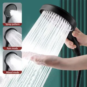 Pommeau de douche 3 modes, pour articles de salle de bain, grand panneau, accessoires, boutons, douches, têtes portables, pièces de fixation pour la maison