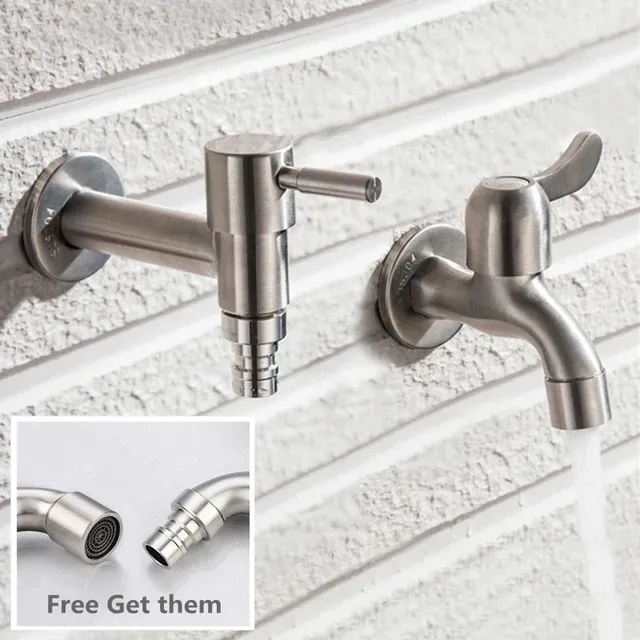 Robinet mural acier inoxydable 304 brossé finition… – vue 3