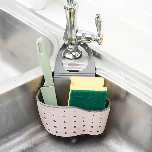 Organiseur lavabo suspendu rangement évier porte éponge… – vue 2