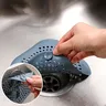 Filtre crépine évier silicone souple grisbleu ovale… – vue 1