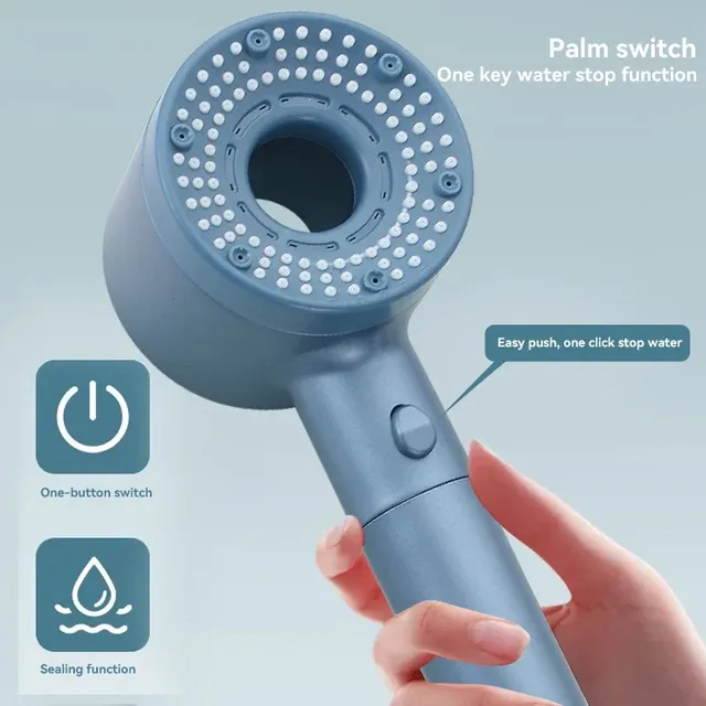 Pommeau douche pressurisé portable ergonomique plastique… – vue 2