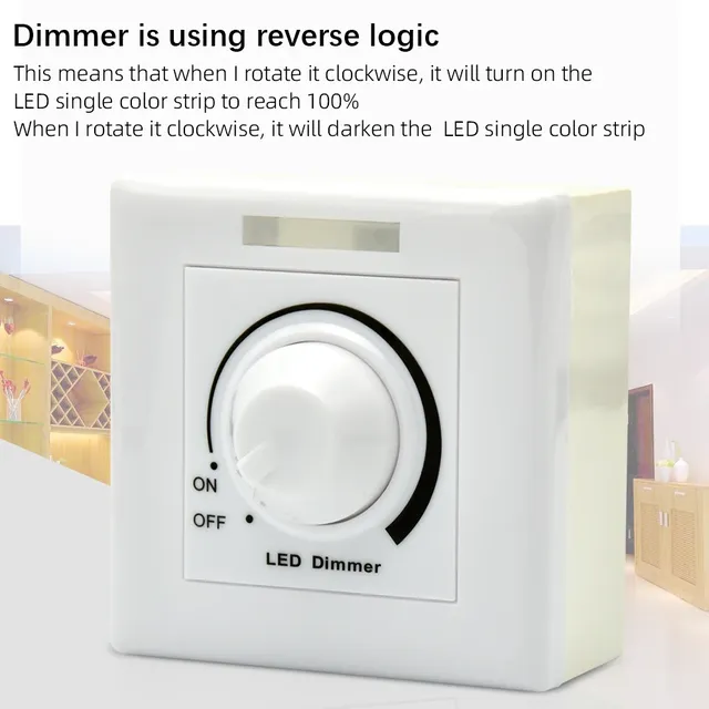 Variateur de luminosité réglable pour bande lumineuse LED – vue 3