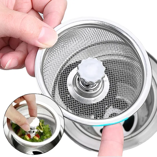 Filtre d'évier de cuisine en acier inoxydable