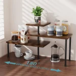 Support de rangement de cuisine, support de stockage de bouteilles d&rsquo;assaisonnement, support de rangement de bureau, support de rangement d&rsquo;angle, rangement multifonction réglable
