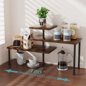 Support de rangement de cuisine, support de stockage de bouteilles d’assaisonnement, support de rangement de bureau, support de rangement d’angle, rangement multifonction réglable Support de rangement de cuisine, support de stockage de bouteilles d’assaisonnement, support de rangement de bureau, support de rangement d’angle, rangement multifonction réglable