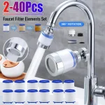 Filtre à eau pour robinet de cuisine, filtre d&rsquo;évier pressurisé, purificateur d&rsquo;eau 360 °   Extension d&rsquo;aérateur de robinet anti-éclaboussures pour salle de bain