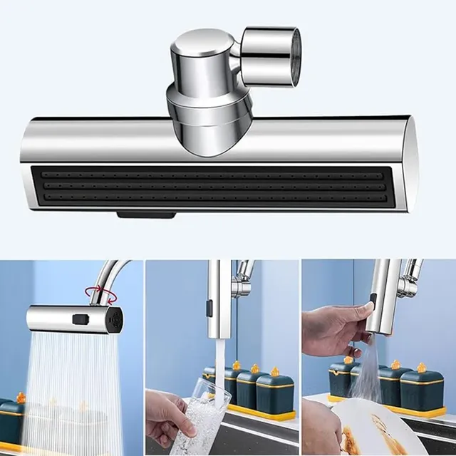 Pommeau douche mural multijet tête tubulaire allongée… – vue 6