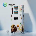 Distributeur de tasses entièrement automatique, distributeur de café fraîchement moulu avec écran tactile, boissons au café, au chocolat et au moka