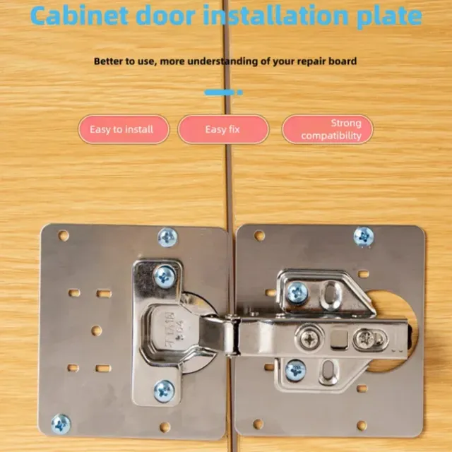 Kit de plaque de réparation de charnière d'armoire – vue 2