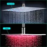 Pommeau douche pluie carré acier inox noir mat LED… – vue 6