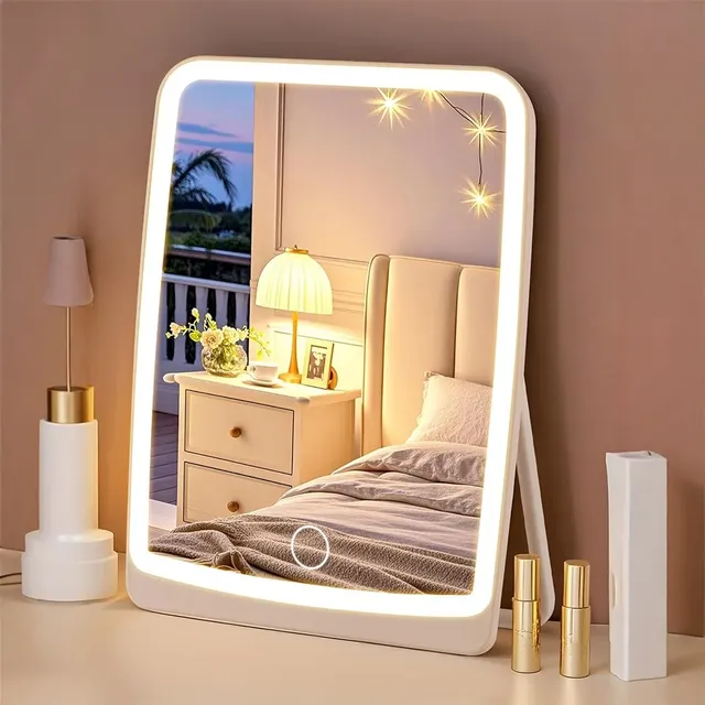 Miroir maquillage rechargeable typeC compact LED tactile… – vue 2