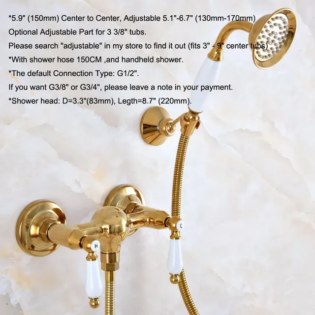 Robinet de baignoire mural avec douche de remplissage de… – vue 2